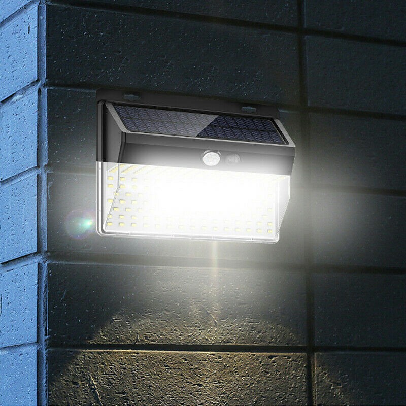 206 LEDs Solar Lamp with Motion Detector Flood Light Outdoor Waterproof Wall Light