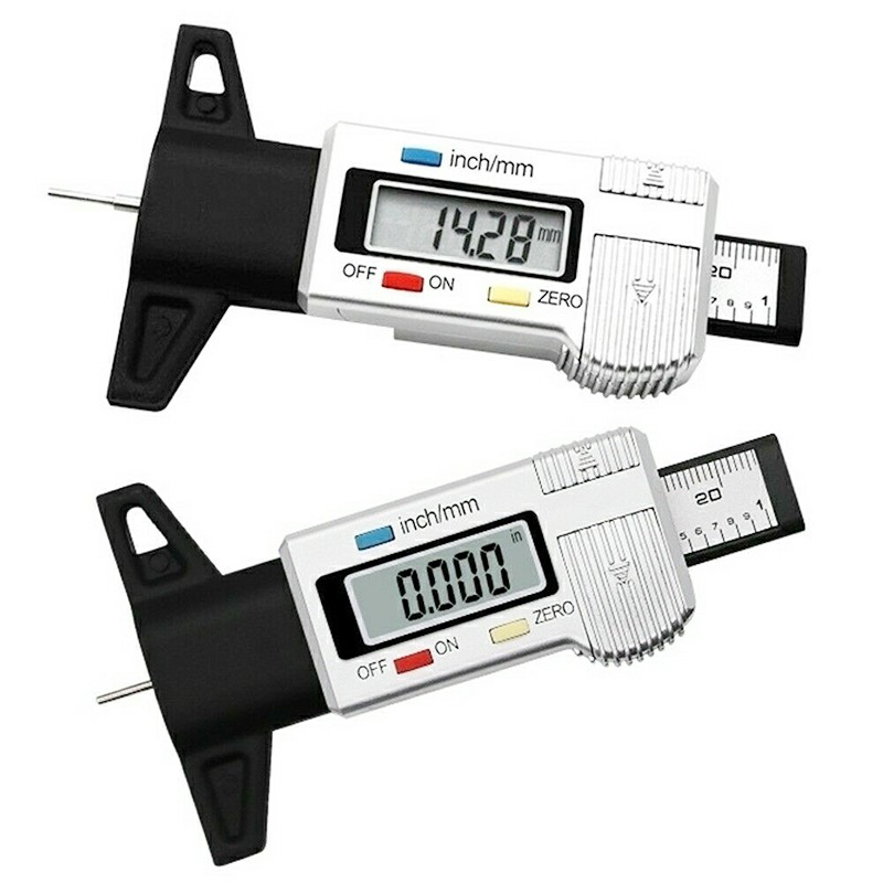 0-25mm LCD Digital Tyre Depth Gauge Caliper Tread Motorbike Car Truck Tester Measurer