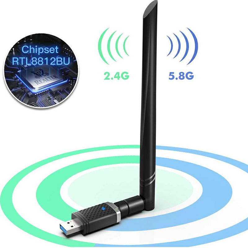 1300Mbps USB 3.0 Wireless WiFi Adapter Dual Band 5GHz 802.11 AC WiFi Dongle