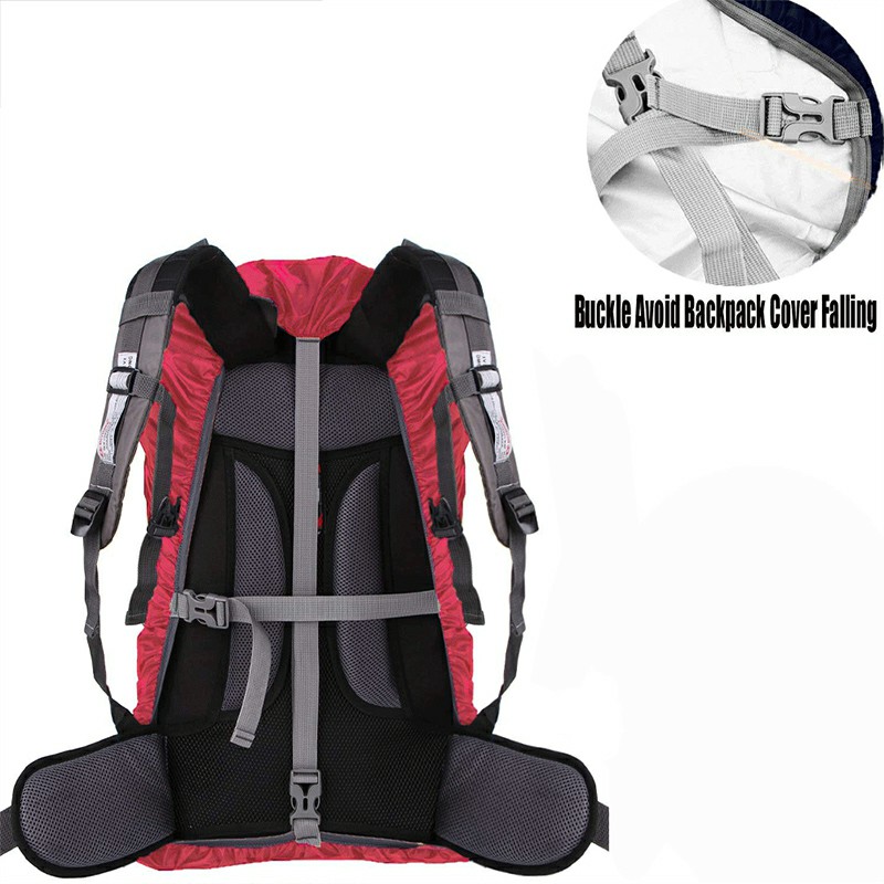 Outdoor Reflective Function Waterproof Dustproof Backpack Rain Cover Shoulder Bag Cover Red