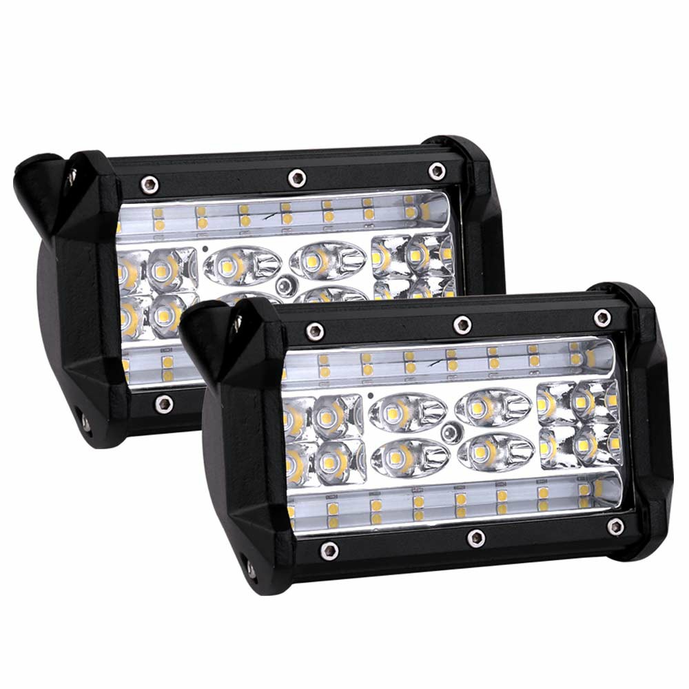 2pcs 84W LED Work Fog Light 5 Inch 20000LM Car Truck Jeep SUV Spot Flood Bar Lamp