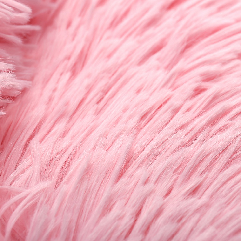 80x120cm Fluffy Rugs Anti-Skid Shaggy Area Rug Dining Room Carpet Floor Mat Home Bedroom - Pink