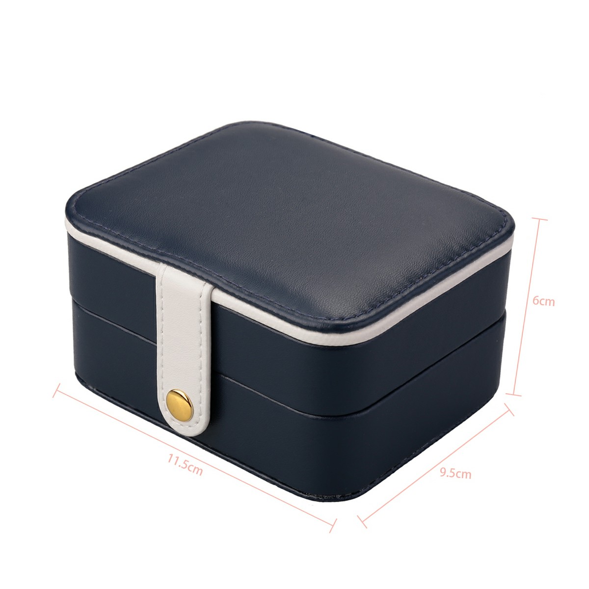 Creative Small Jewelry Box Multilayer Portable Travel Jewelry Box Leather Earrings Storage Box