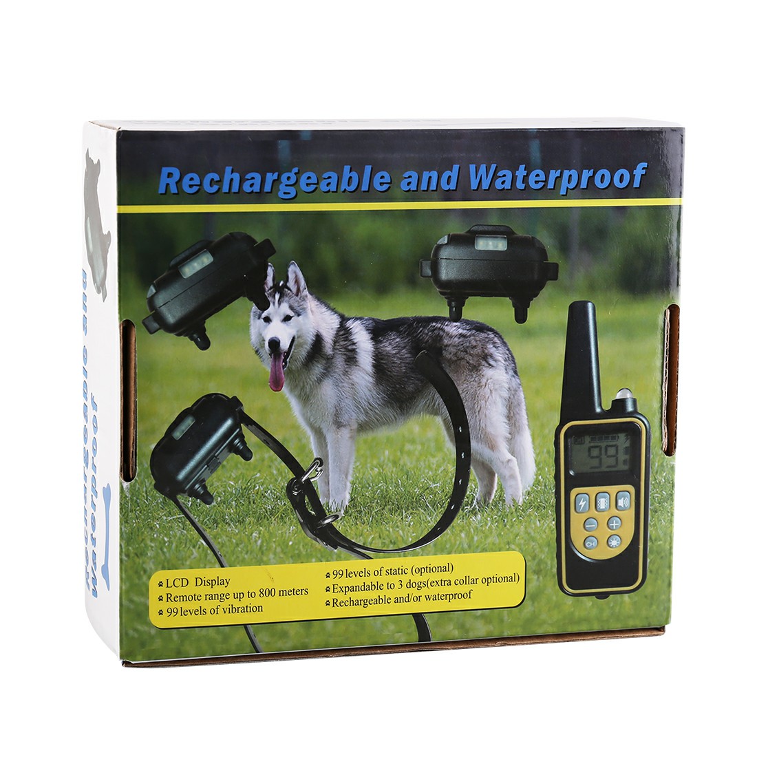 300m Waterproof Pet Dog Training Collar Rechargeable Electric Shock LCD Display