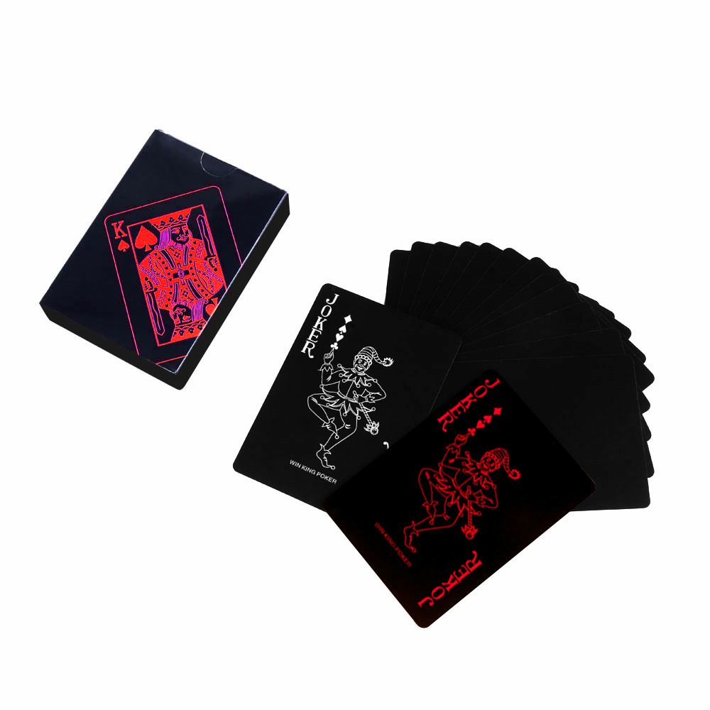 Waterproof Playing Cards Plastic Poker Board Games Magic Cards Texas Black Poker Creative Gift