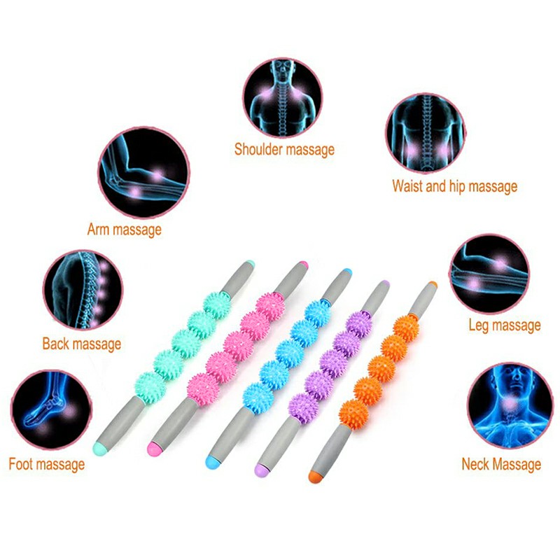 Hedgehog Ball Muscle Roller Stick Body Massager Unblocking for Cellulite and Sore Muscles