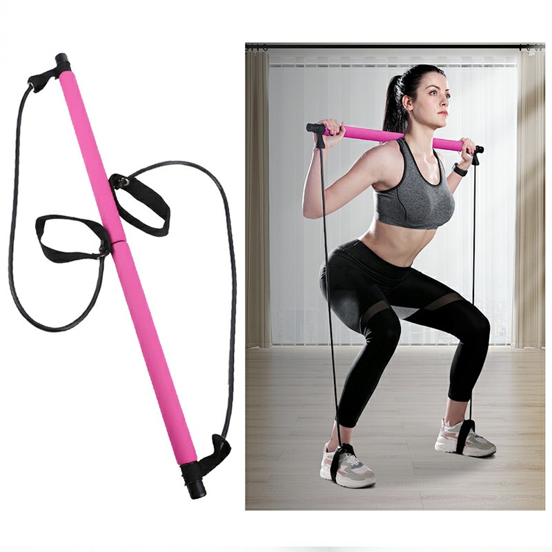 Exercise Pilates Bar Stick Yoga Gym Stick Resistance Band Pull up Stretch Band