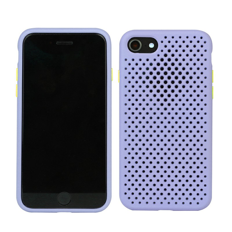 Silicone Gel Rubber Cooling Mesh Cover Shockproof Cover Case for iPhone7/8