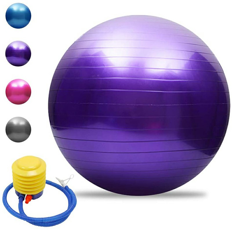 55cm Sports Fitness Yoga Ball Fitball Pilates Balance Gym Exercise Yoga Ball with Inflator