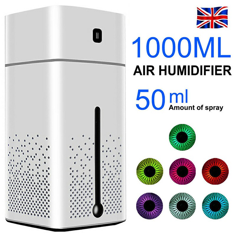 1000ML USB Humidifier Atomizer Car Mute Aroma Diffuser Aromatherapy Mist Maker
