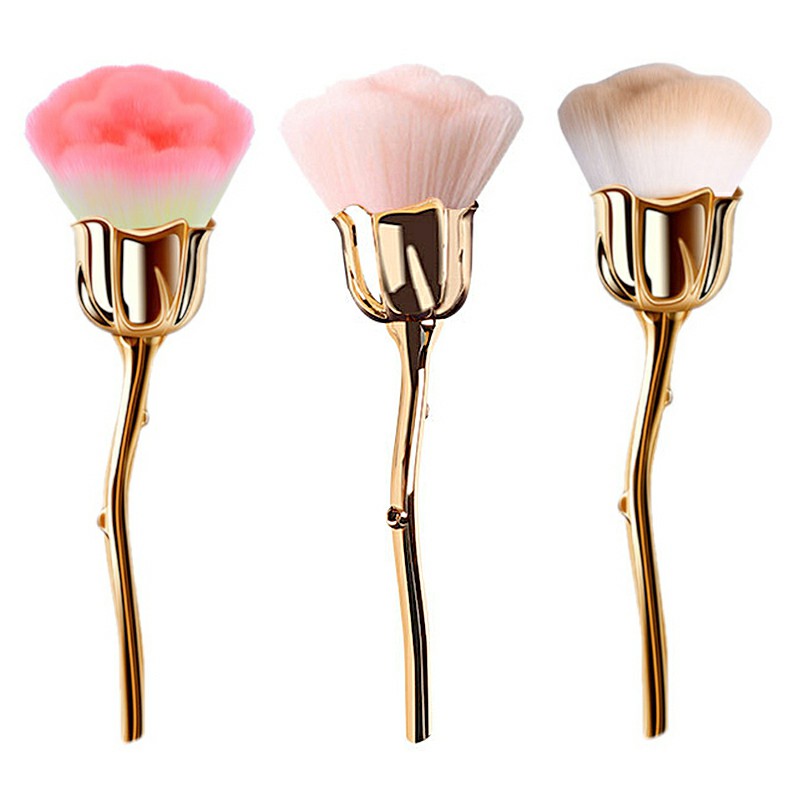 Manicure Rose Head Brush Blush Powder Brushes Nail Art Dust Brush Fashion Gel Nail Accessories