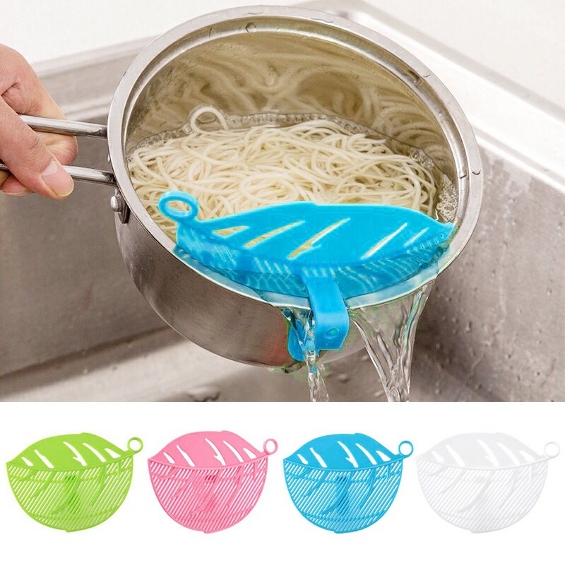 Leaf Shape Wash Sieve Beans Peas Cleaning Gadget Kitchen Clips Tools