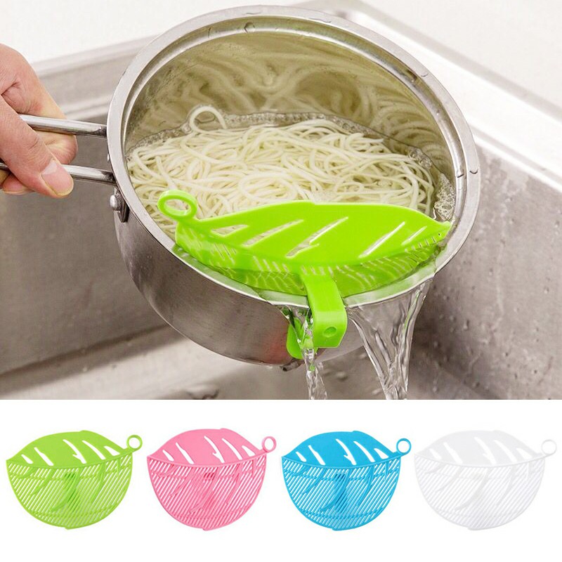 Leaf Shape Wash Sieve Beans Peas Cleaning Gadget Kitchen Clips Tools