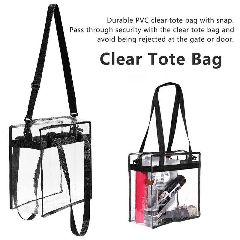 Transparent Clear Tote Bag Storage Plastic Bag Fashionable Bag