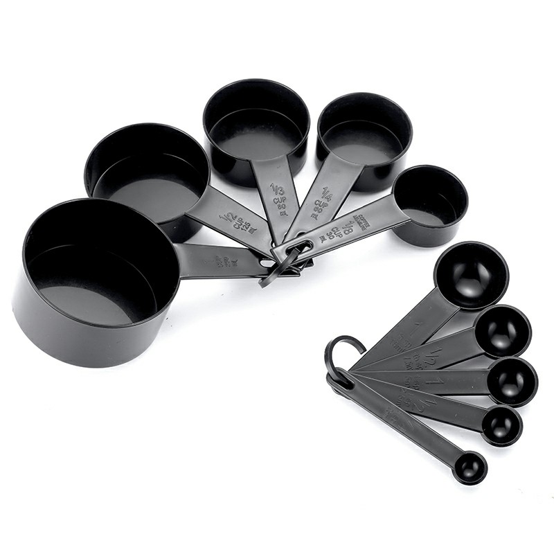 10pcs Plastic Measuring Cups Spoons Teaspoon Kitchen Cooking Tool Baking Gauge