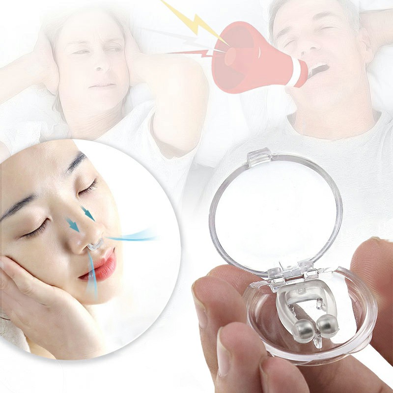 4 PCS Snoring Stop Silicone Magnetic Anti Snore Nose Clip Device Silent Sleep