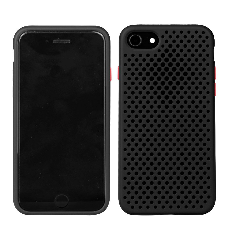 Silicone Shockproof Cover with Cooling Mesh for iPhone 7/8 Plus