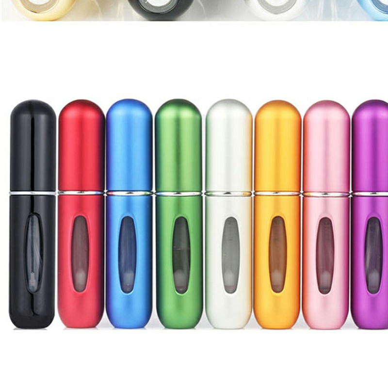 8ml Mini Refillable Perfume Bottle with Spray Scent Pump Empty Cosmetic Containers