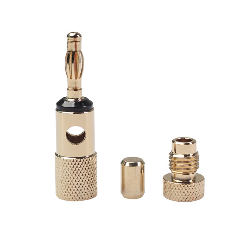 One Pair High-grade All Copper Gold Plating Speaker Plug Nakamichi Speaker Banana Plugs