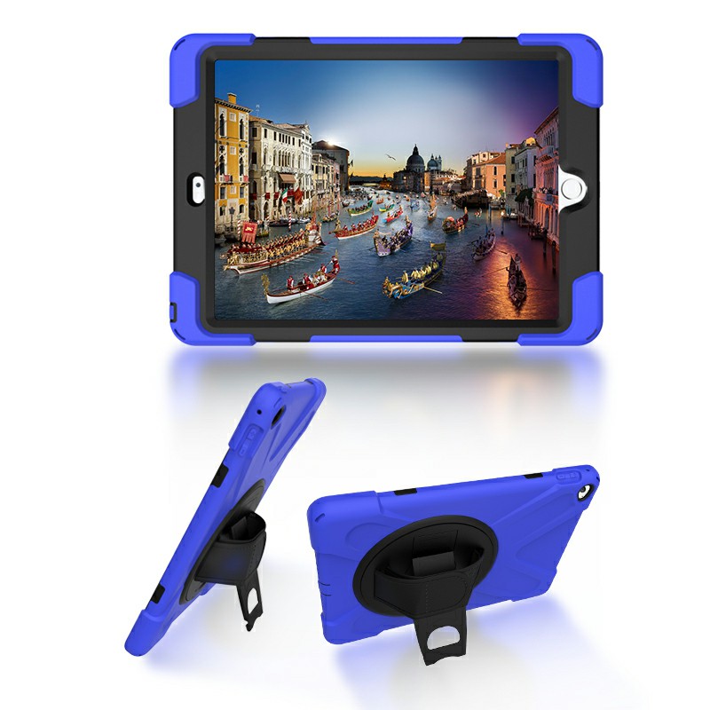 360 Degree Rotation Back Cover Shockproof Cases with Stand for iPad Air 2