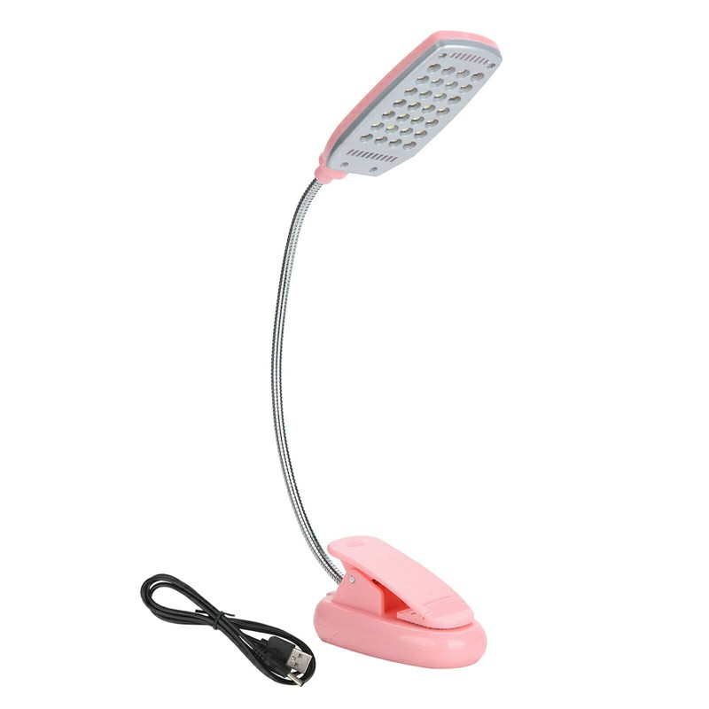 Flexible USB Clamp Clip On LED Light Table Bedside Reading Lamp
