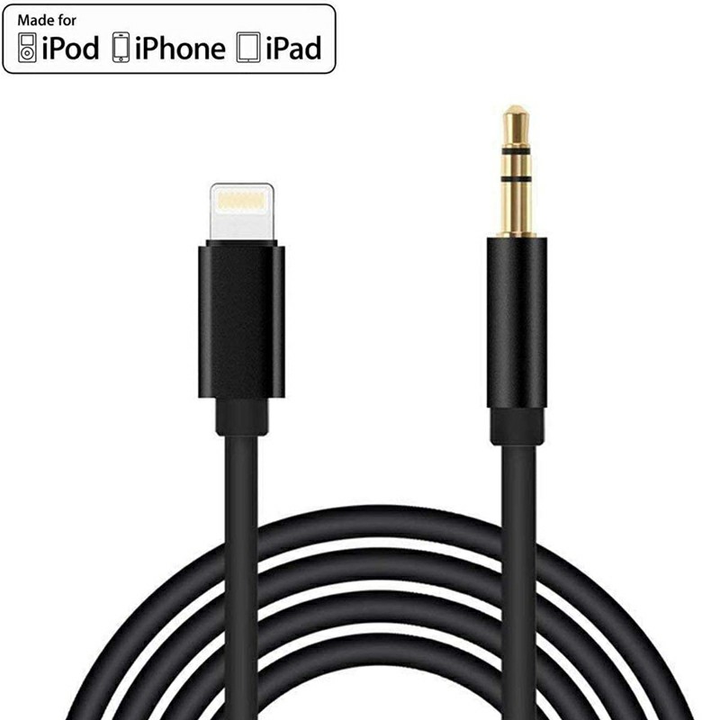 Car Aux 8 pin to 3.5mm Audio Connector Cable for iPhone 7/8/11