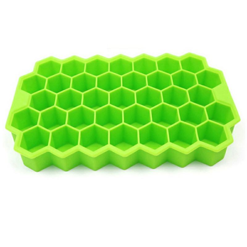 Honeycomb Ice Mold Cube Ice Tray 37 Cubes Shape With Lid Sillicone Maker
