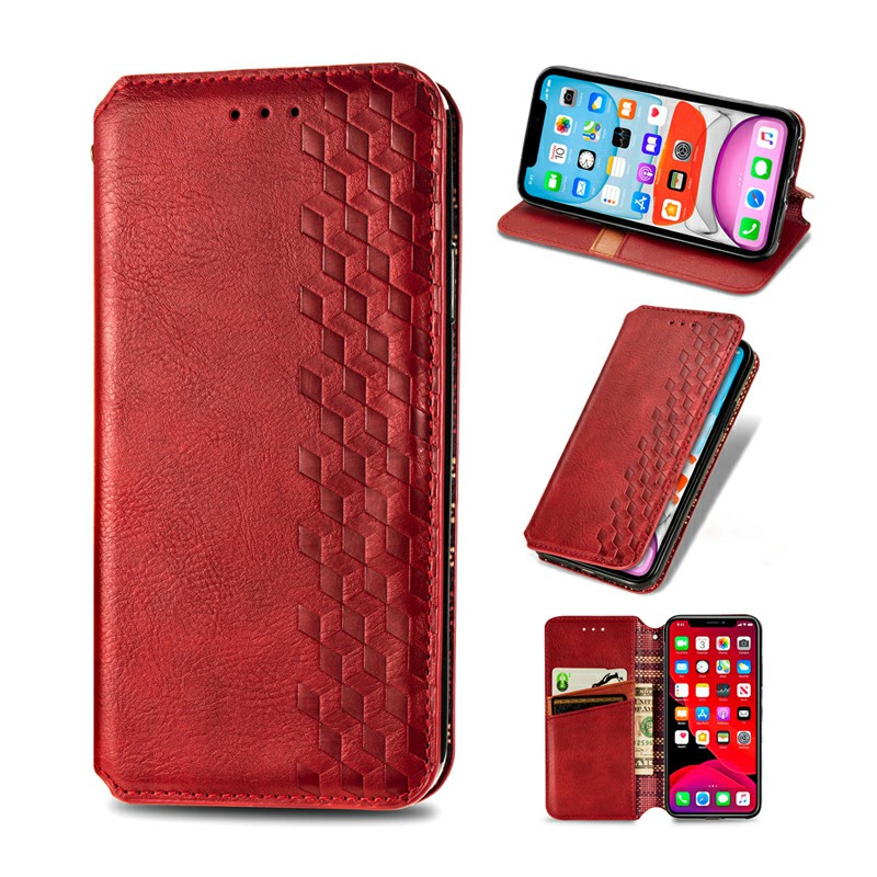 Magnetic PU Leather Wallet Case Flip Cover with Stand for iPhone 11 Pro Max