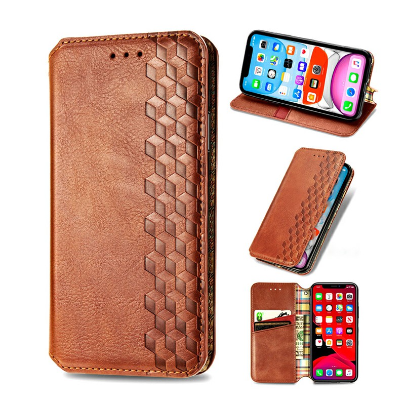 Magnetic PU Leather Wallet Case Flip Cover with Stand for iPhone 11 Pro Max