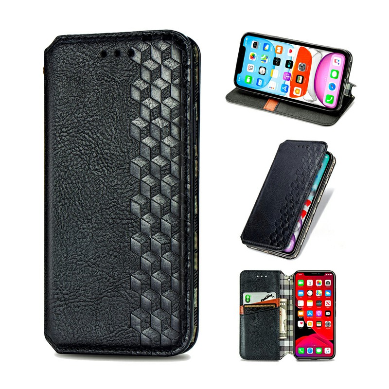 Magnetic PU Leather Wallet Case Flip Cover with Stand for iPhone 11 Pro Max