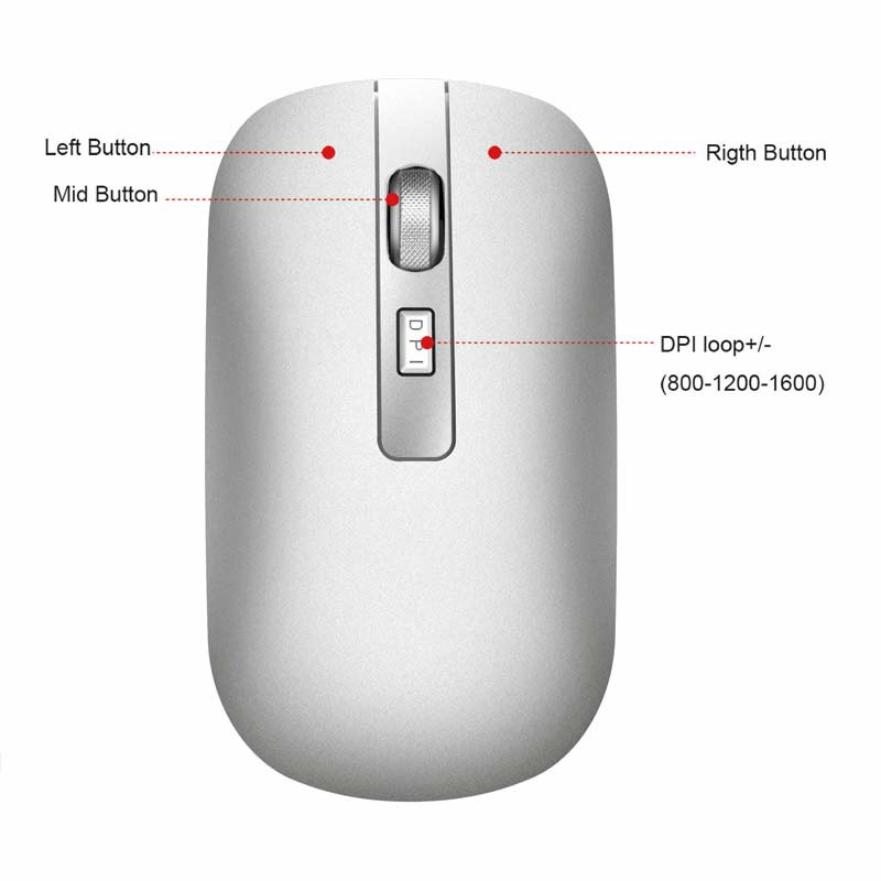 M50 Bluetooth 5.1 2.4G Wireless 4-Keys 1600 DPI Adjustable Ergonomics Optical Vertical Mouse
