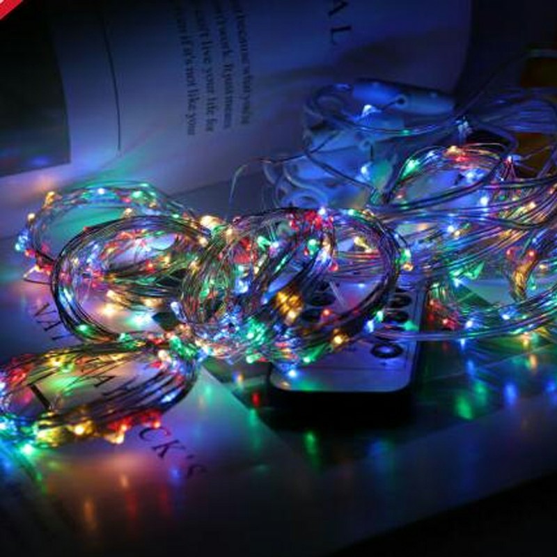 300 LEDs Curtain Fairy Lights String Hanging Wall Lights Wedding Party 8 Modes - Colorful Light