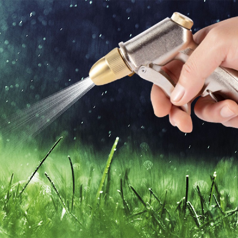 High Pressure Water Spray Gun Brass Nozzle Garden Hose Pipe Lawn Car Wash Pop