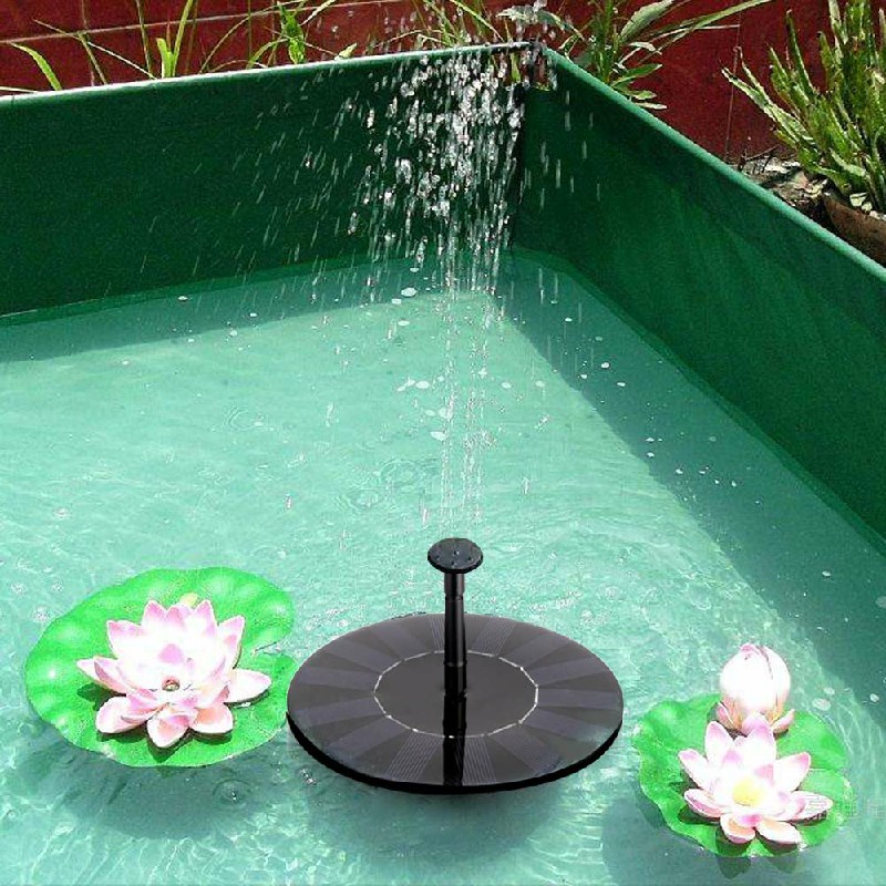 Solar Powered Floating Pump Water Fountain Birdbath Home Pool Garden Decor