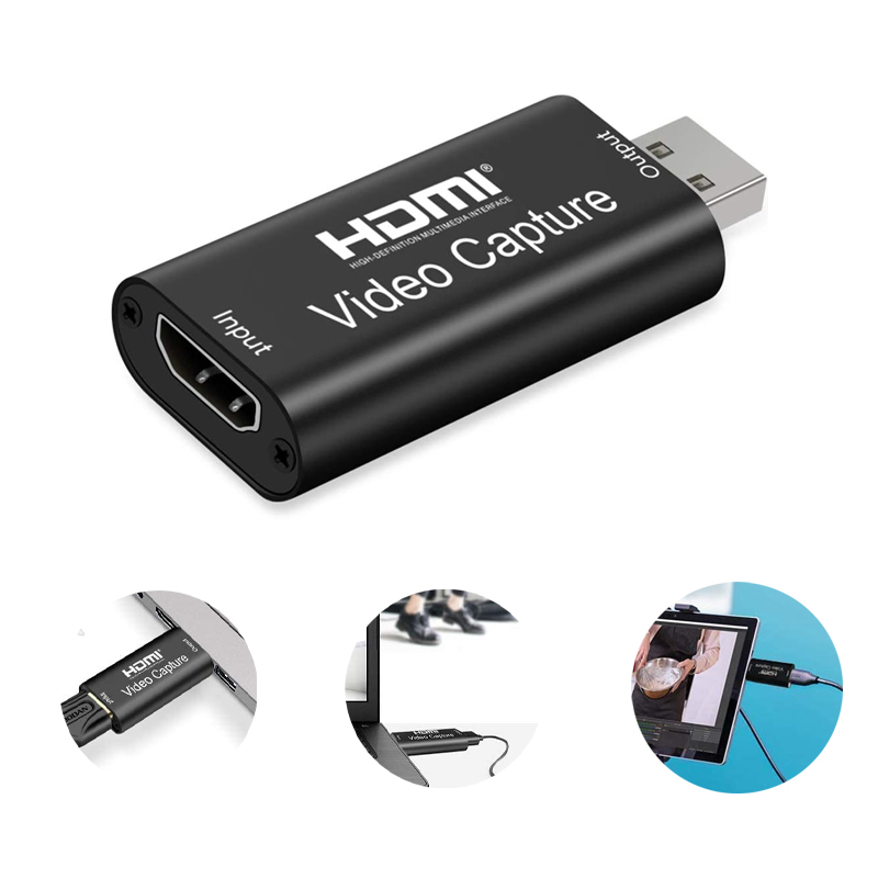 USB 2.0 1080 Full HD 30 FPS WII TO HDMI Adaptor - Black