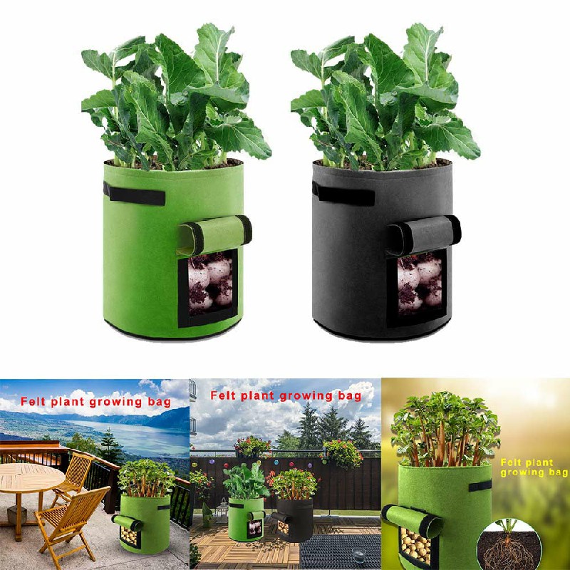 2 pcs 10 Gallon Potato Grow Planter Bags Vegetable Planting Bag Fabric Pot Onion