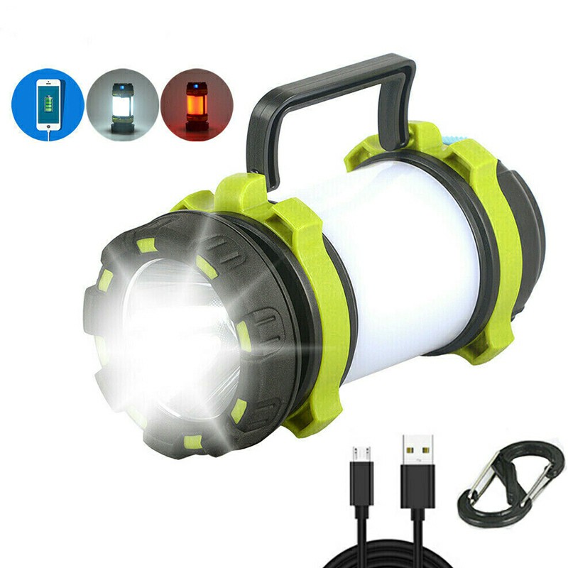 USB Rechargeable LED Camping Light Lantern Outdoor Hiking Tent Night Lamp Torch