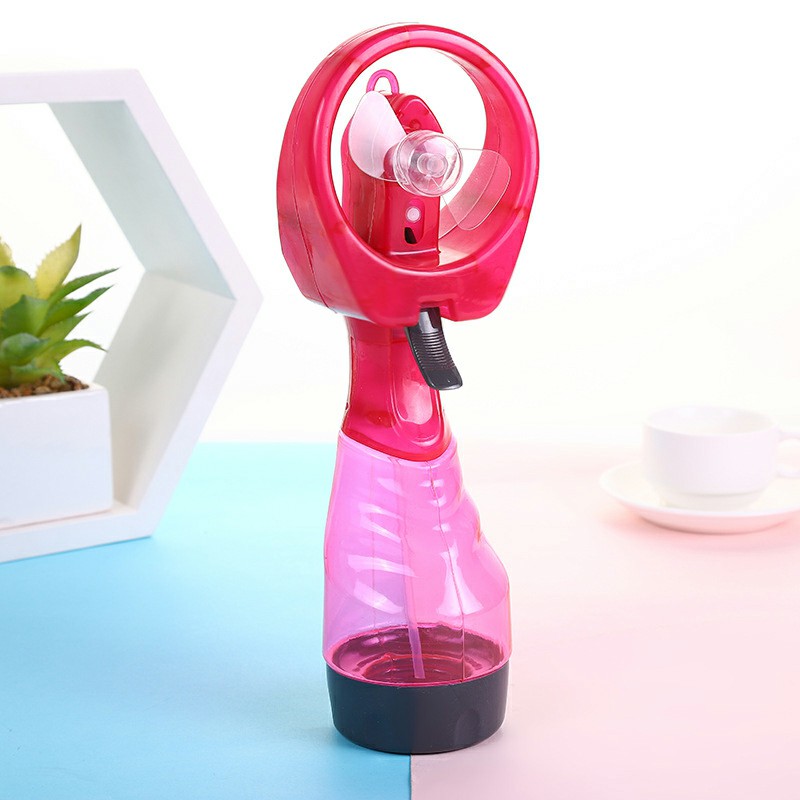 Portable Mist Spray Fan Hand Held Battery Power with Air Water Bottle Misting Cooling