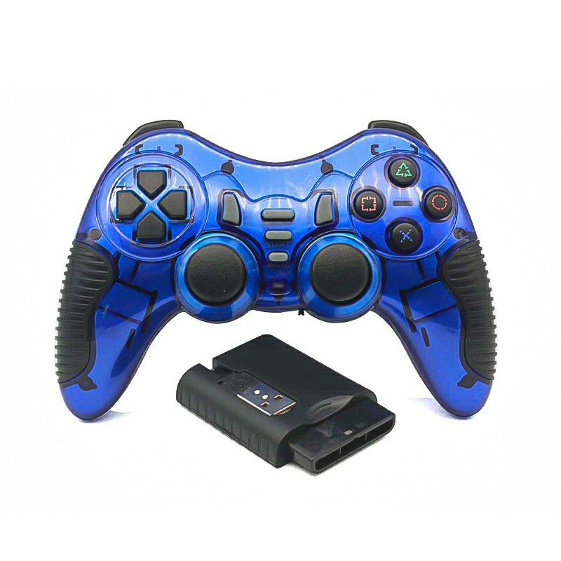 6 in1 Wireless Vibration Gaming USB Controller TV PS2 PS3 PC Race Action 2.4 GHz 