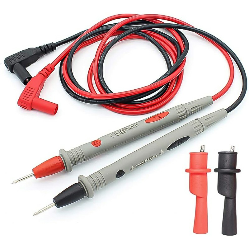 10A Digital Multimeter Test Leads Alligator Clip Probes Volt Meter Cable