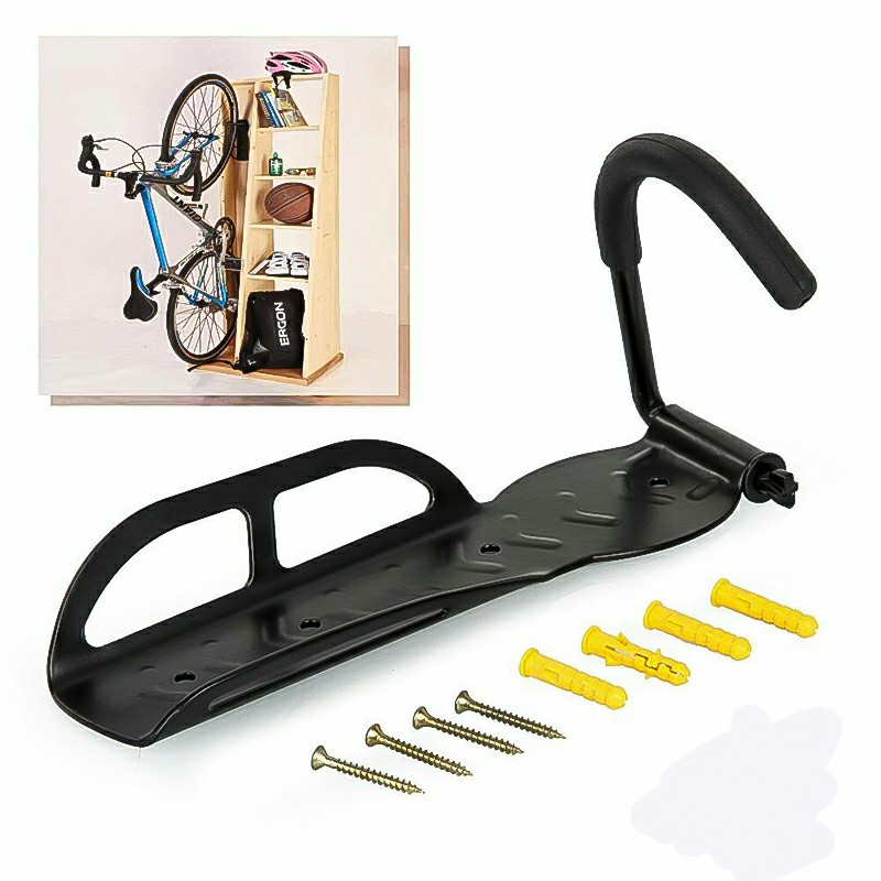 Steel Bike Rack Stand Storage Wall Mounted Hook Hanger Bicycle Hanging Holder