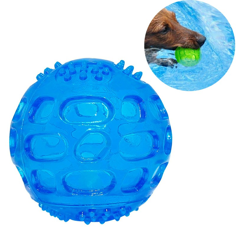 Rubber Pet Dog Chew Toy Ball Floating Aggressive Indestructible Squeaky Play Toy