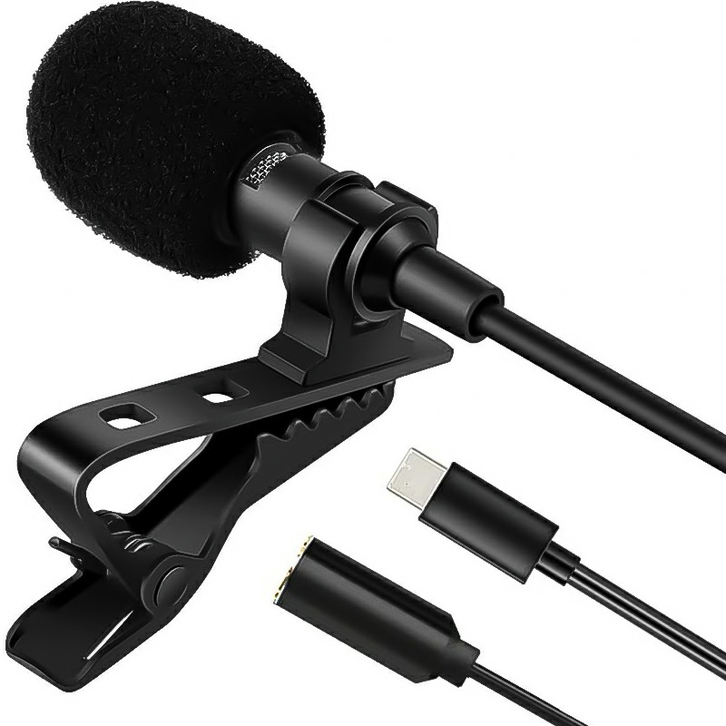 Type-C Lavalier Microphone for Outdoor Live Interview