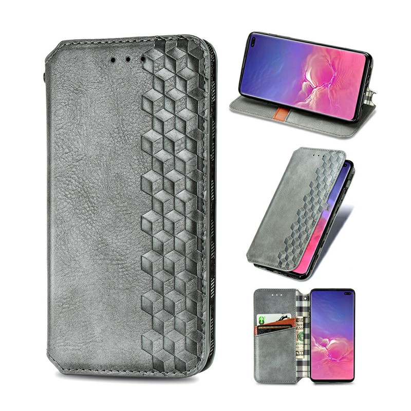 Flip Stand Phone Cover Magnetic PU Leather Wallet Case for Samsung Galaxy S10 Plus