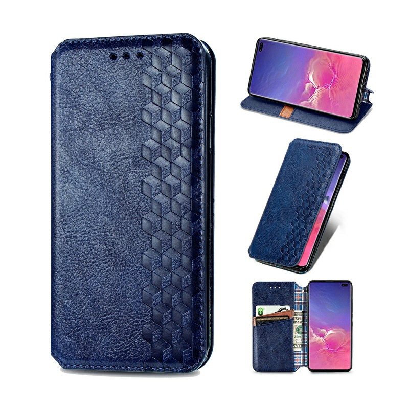 Flip Stand Phone Cover Magnetic PU Leather Wallet Case for Samsung Galaxy S10 Plus