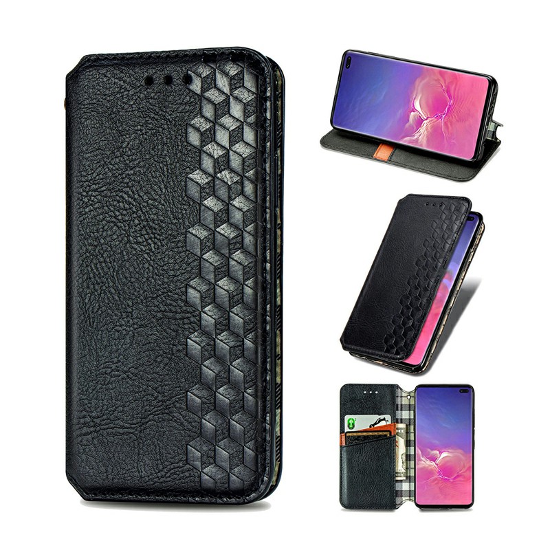 Flip Stand Phone Cover Magnetic PU Leather Wallet Case for Samsung Galaxy S10 Plus