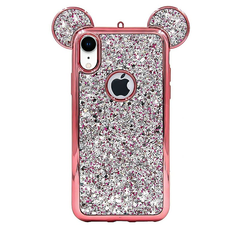 Bling Soft TPU Protective Cute Case with Mickey Ear for iPhone XR