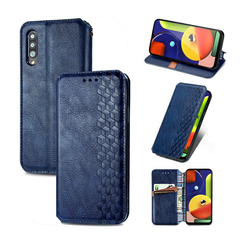 3d Embosed Magnetic PU Leather Wallet Card Case for Samsung Galaxy A70S