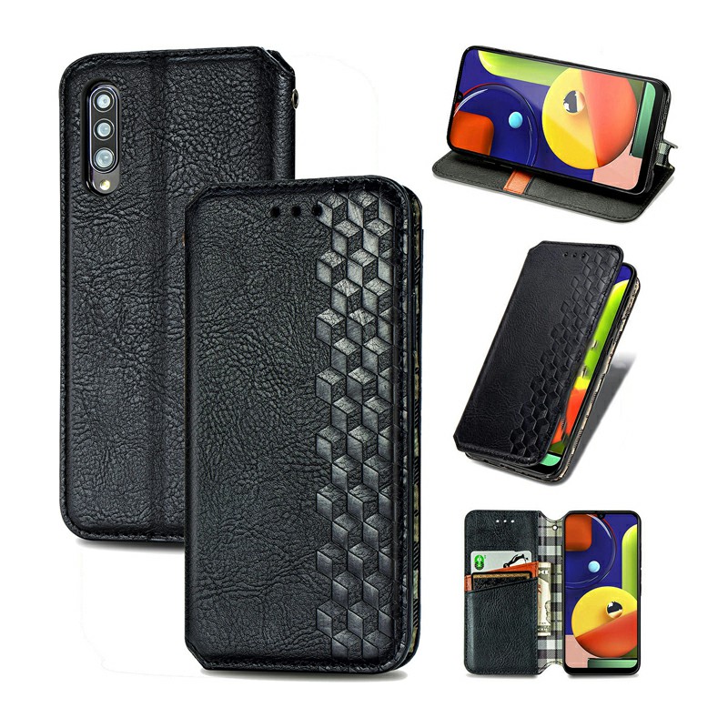 3d Embosed Magnetic PU Leather Wallet Card Case for Samsung Galaxy A70S