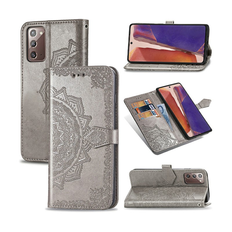 PU Leather Case Flip Stand Phone Cover with Card Slot for Samsung Galaxy Note 20